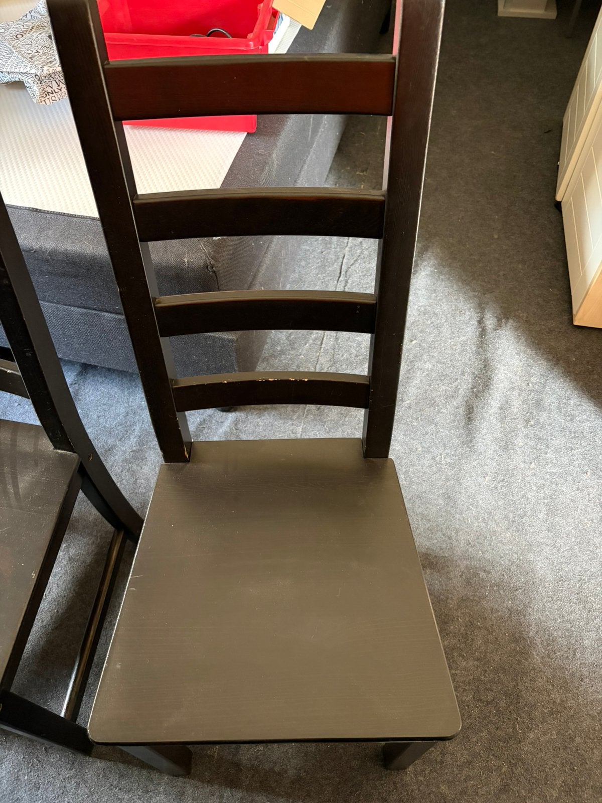 6 houten stoelen, Huis en Inrichting, Ophalen, Gebruikt, Zwart, Hout
