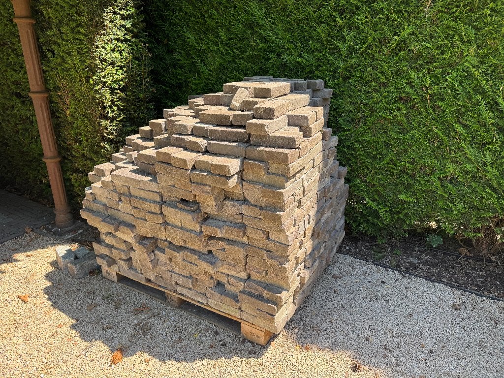 Kleiklinkers   +/- 20m2   20x10x5cm, Utilisé, Briques, 10 m²² ou plus, Enlèvement