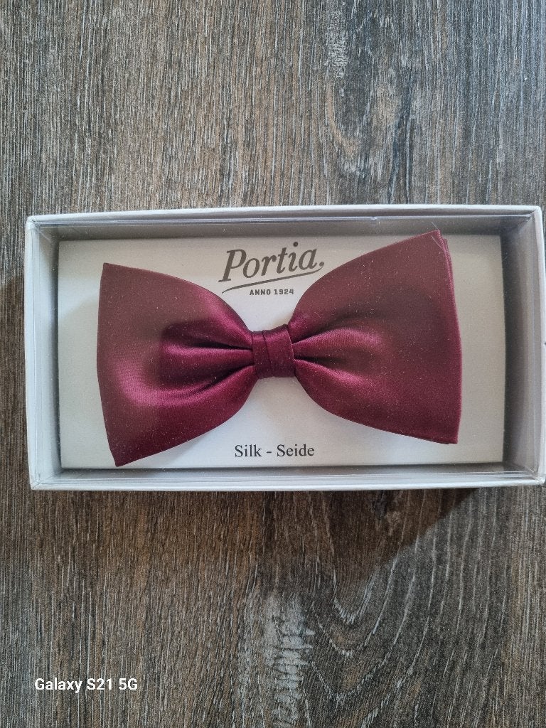 Noeud cravate Portia, Enlèvement ou Envoi, Comme neuf, Rouge, Uni
