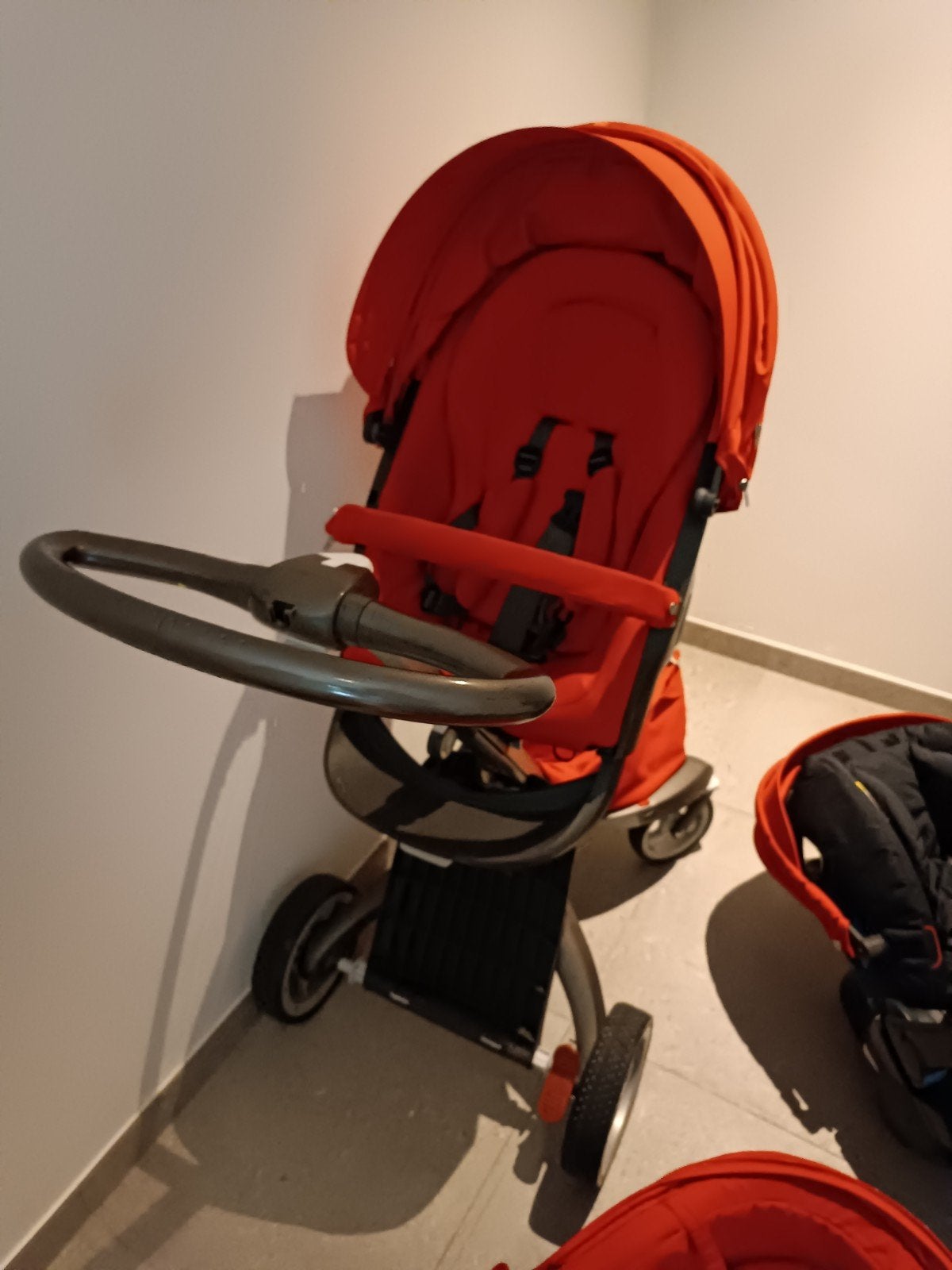 Stokke Xplory kinderwagen 3-in-1 – rood (compleet), Ophalen, Kinderwagen