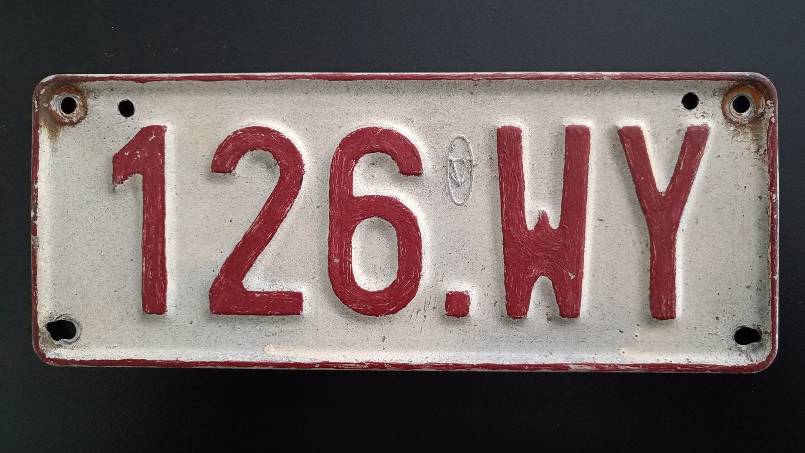 Oude Belgische auto nummerplaat., Ophalen of Verzenden
