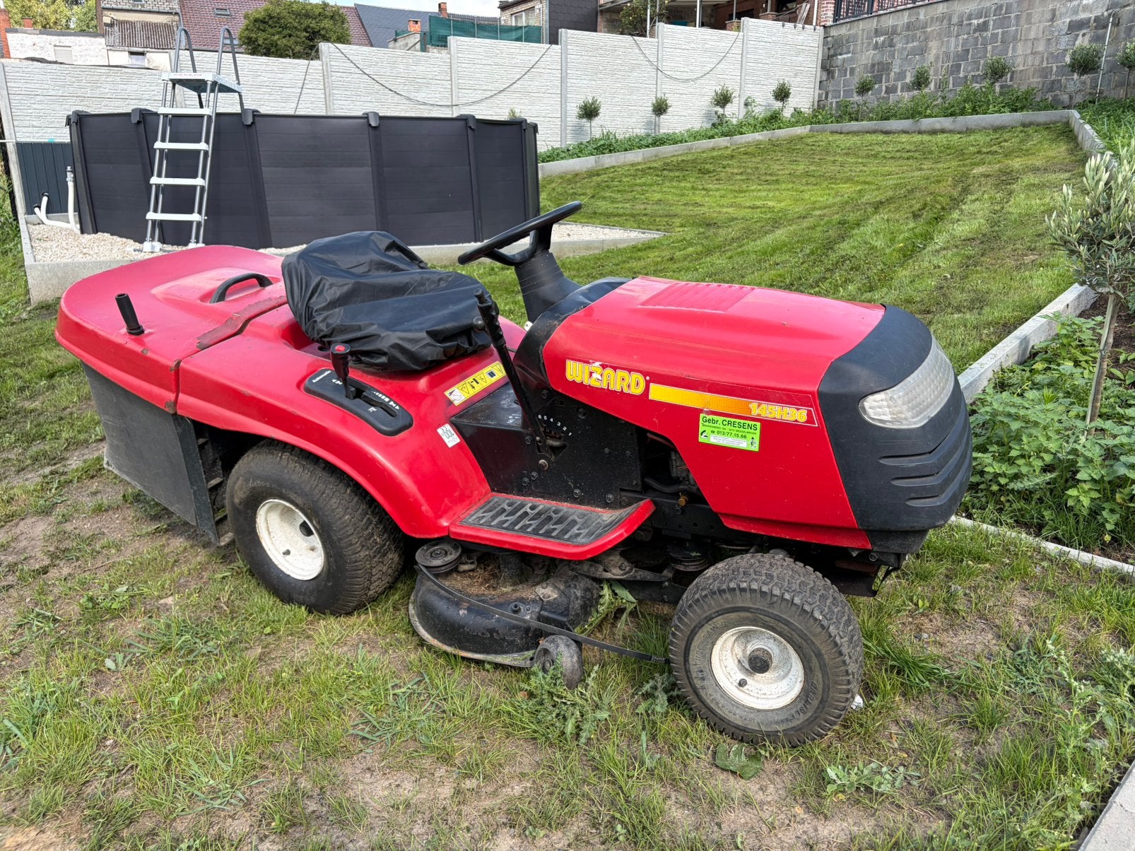 Tracteur tondeuse 14,5CH wizzard, Ophalen, Gebruikt, Opvangbak, 90 tot 120 cm