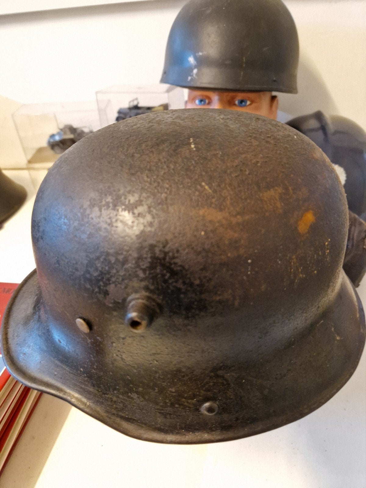 Originele duitse helm 1ste oorlog zie omschrijving, Verzamelen, Ophalen of Verzenden
