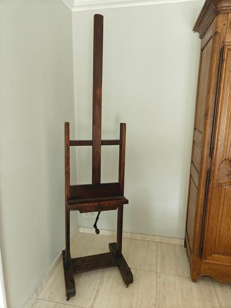 Chevalet de peintre - Chêne - Ancien, Hobby & Loisirs créatifs, Peinture, Utilisé, Chevalet