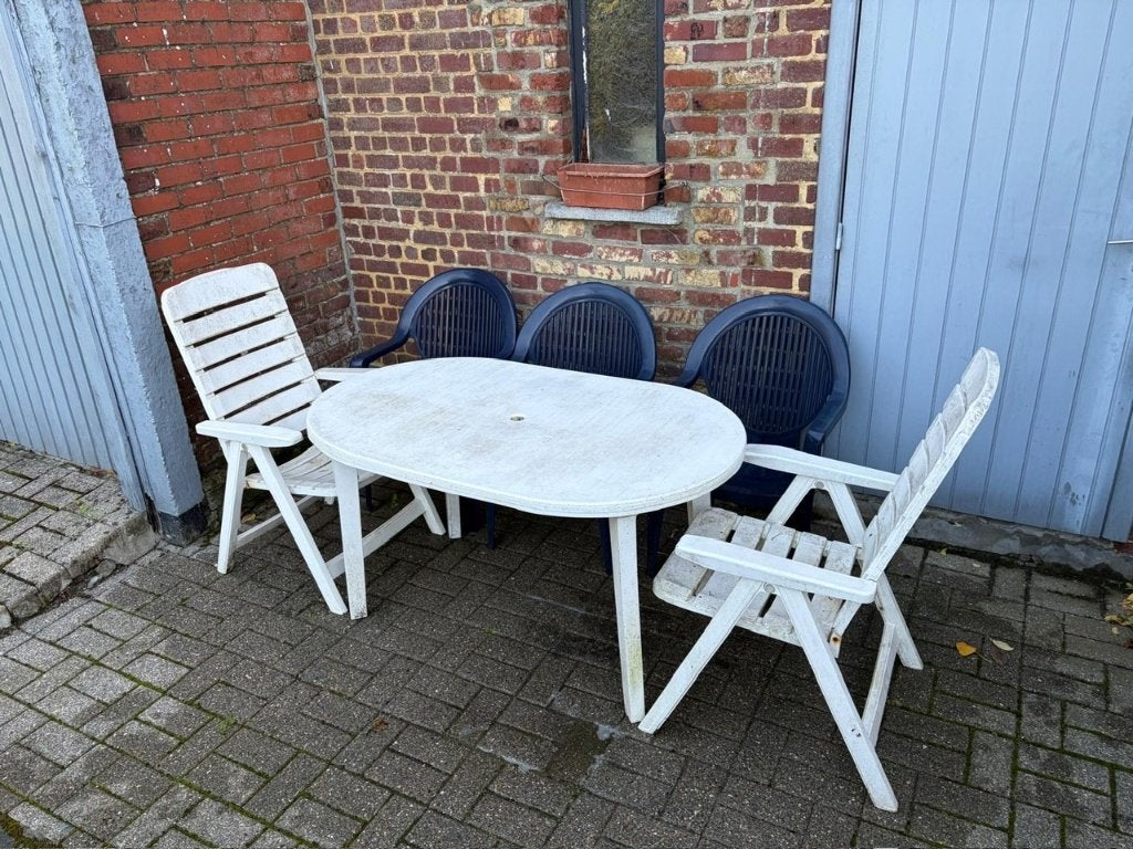 2 chaises de jardin blanches, Jardin & Terrasse, Enlèvement, Utilisé, Synthétique, Pliant