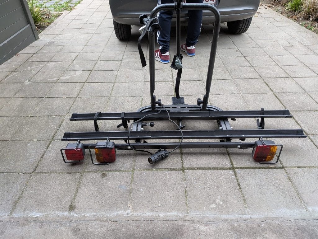 fietsrek, fietsendrager voor 2 fietsen - 250€, Auto diversen, Ophalen, 2 fietsen, Gebruikt, Trekhaakdrager