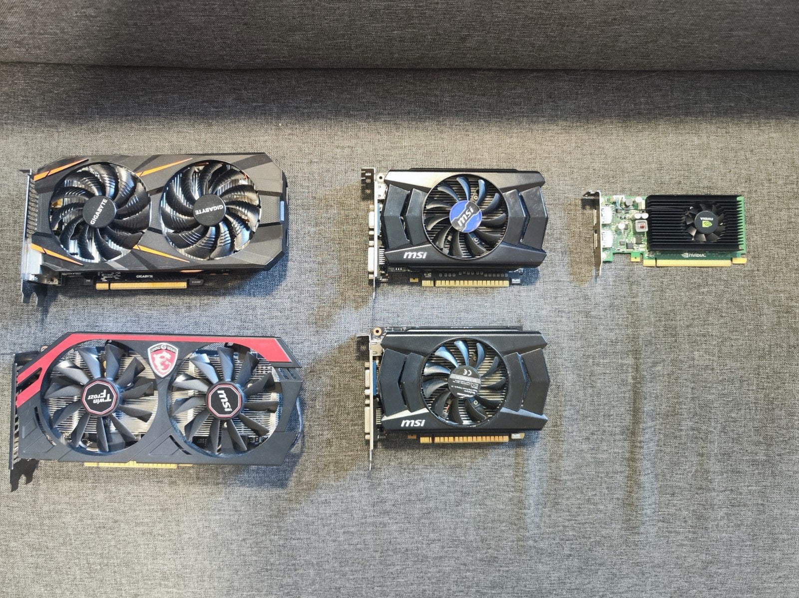 GTX 1060 6Go + GTX 750Ti 2Go + 2x GTX 750 2Go + NV 310 1Go, Enlèvement, Reconditionné, Nvidia