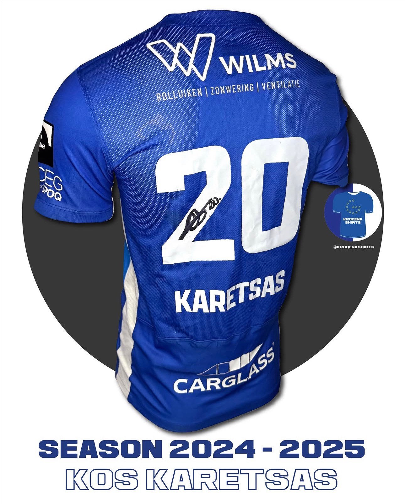 Match usé Karetsas Genk, Envoi, Comme neuf, Maillot