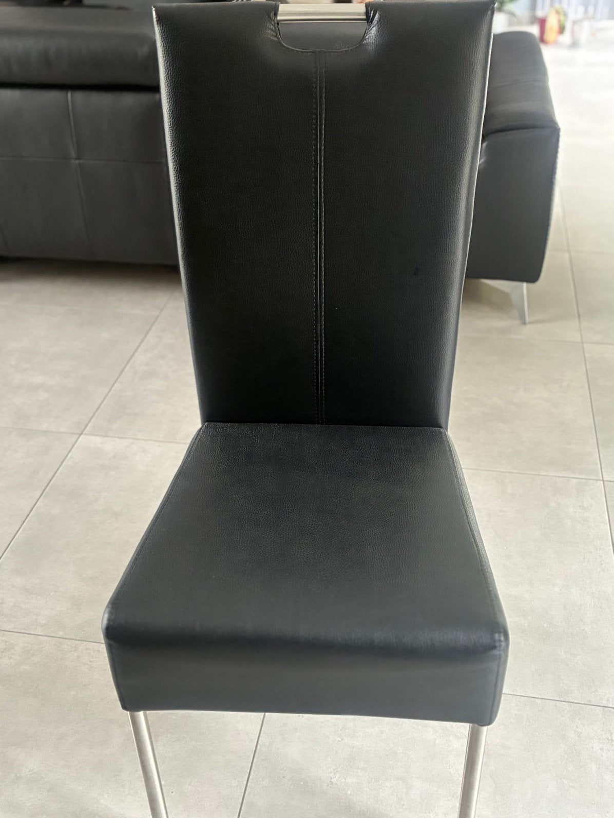 6 chaises noires, Maison & Meubles, Chaises, Enlèvement, Comme neuf