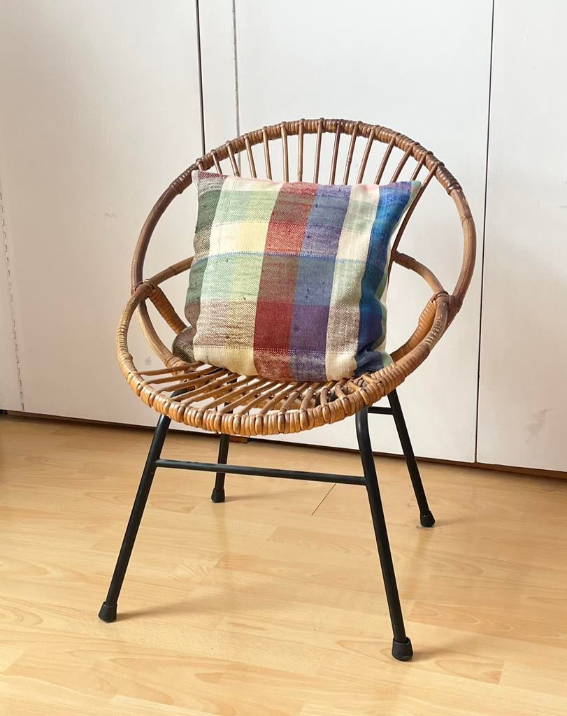 Vintage rotan fauteuil uit de jaren 70, Ophalen
