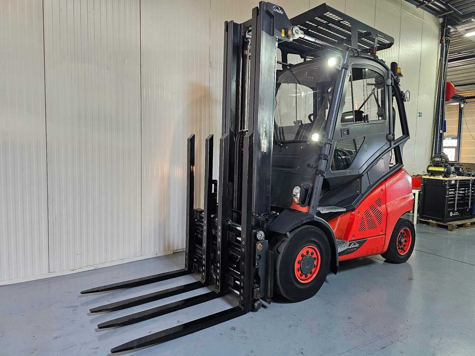 Linde H45T-02 Triplex -Vorkversteller - Freelift - Sideshift, Meer dan 4000 kg, LPG, Heftruck, Linde
