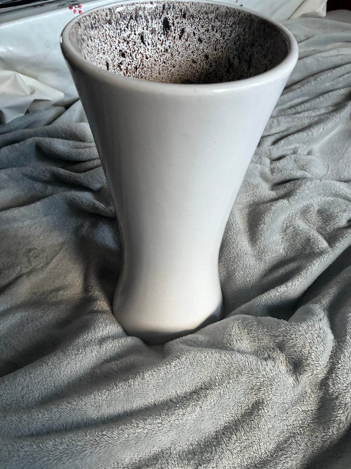 Vintage vaas West Germany Stein Keramik, Huis en Inrichting, Ophalen of Verzenden, Zo goed als nieuw, Wit, Steen/keramiek