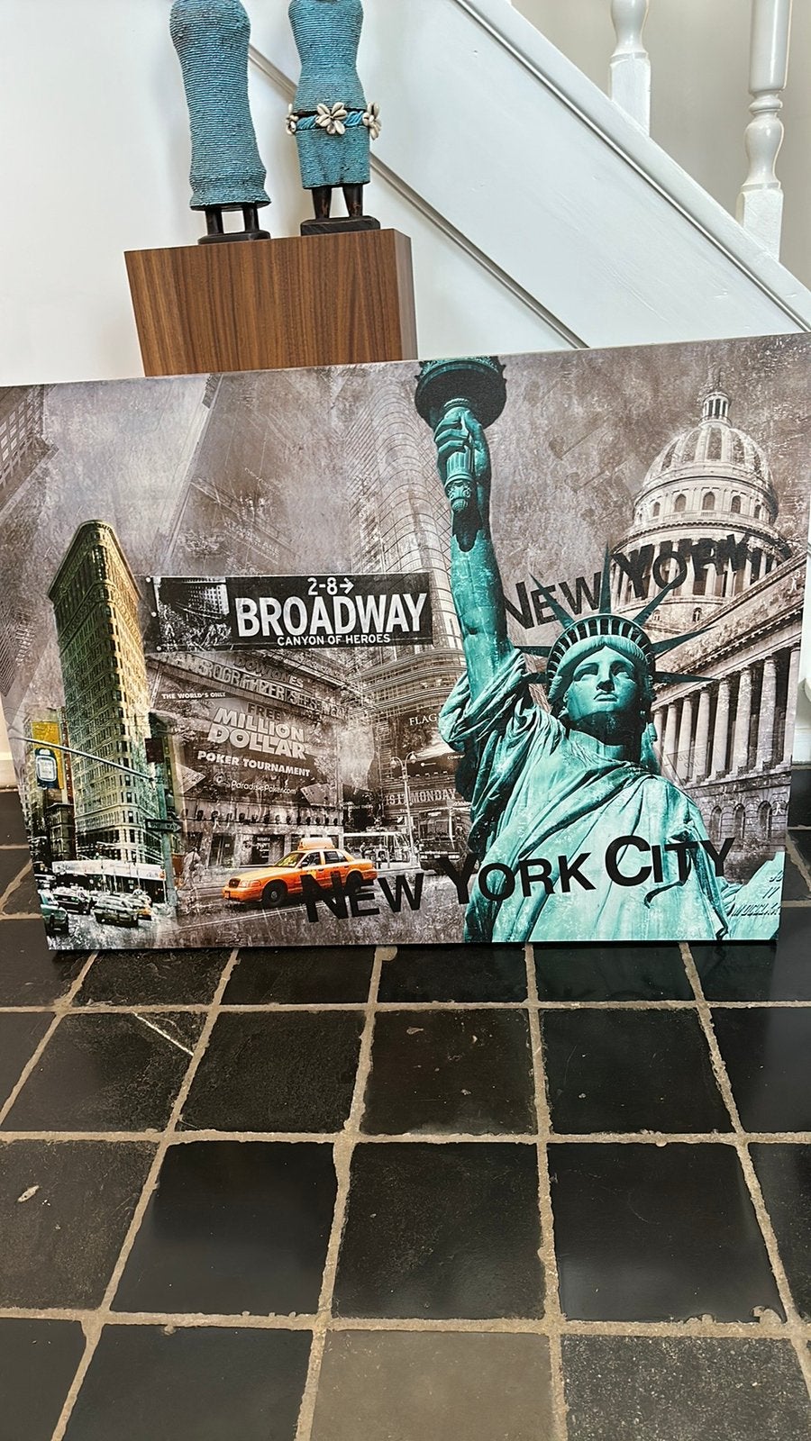 Canvas New York, Antiek en Kunst, Kunst | Schilderijen | Modern, Ophalen