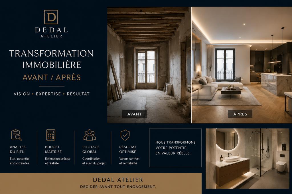 Transformation immobilière | Avant / Après | DEDAL ATELIER, Diensten en Vakmensen, Makelaars en Schatters