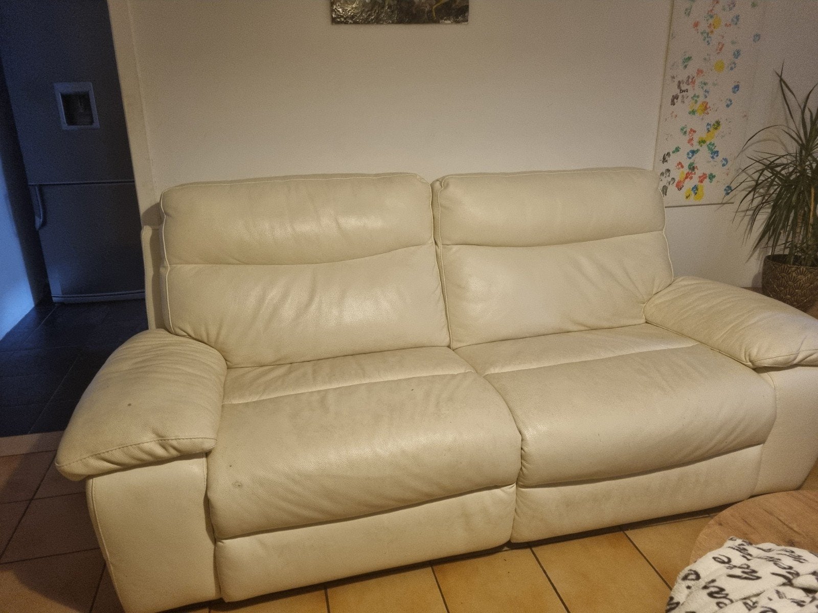 leren zetel Natuzzi, Maison & Meubles, Canapés | Salons, Moins de 75 cm, Enlèvement, Utilisé, 150 à 200 cm