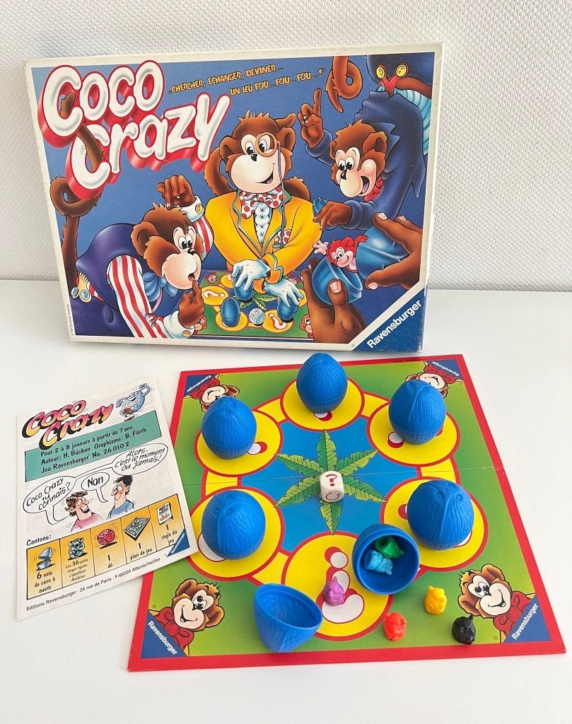 Jeu de société Coco Crazy - Ravensburger 1992, Hobby & Loisirs créatifs, Enlèvement ou Envoi, Aucun, Trois ou quatre joueurs, Ravensburger