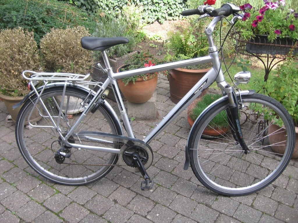 28 inch aluminium herenfiets met 7 versnellingen, Fietsen en Brommers, Gebruikt, Velgrem, Versnellingen, 53 tot 57 cm