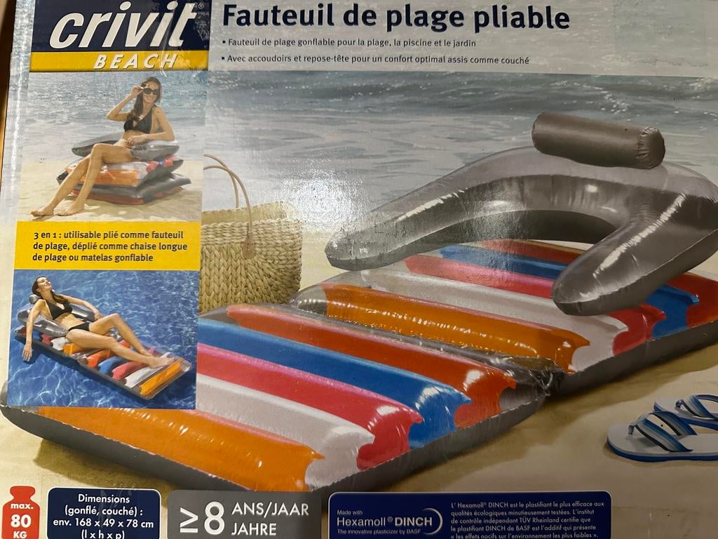 Fauteuil de plage gonflable