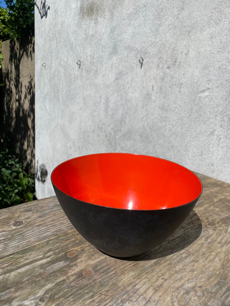 Mid Century Deens Krenit Staal Schaal by Herbert Krenchel, Antiek en Kunst, Antiek | Schalen, Ophalen
