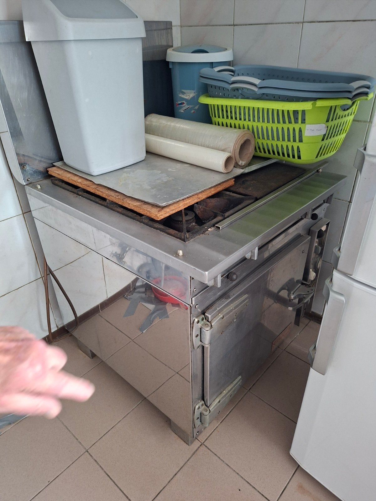 Elektrische oven met gasbekken, Elektronische apparatuur, Ophalen, Oven