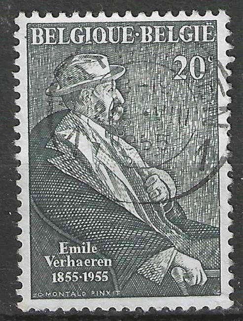 Belgique 1955 - Yvert/OBP 967 - Poète Emile Verhaeren (ST), Envoi, Affranchi, Oblitéré, Art