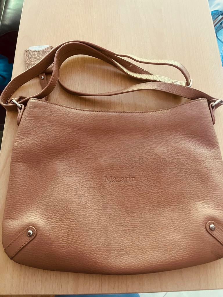 Sac à bandoulière Mazarin avec portefeuille, Enlèvement, Neuf, Beige, Sac à bandoulière