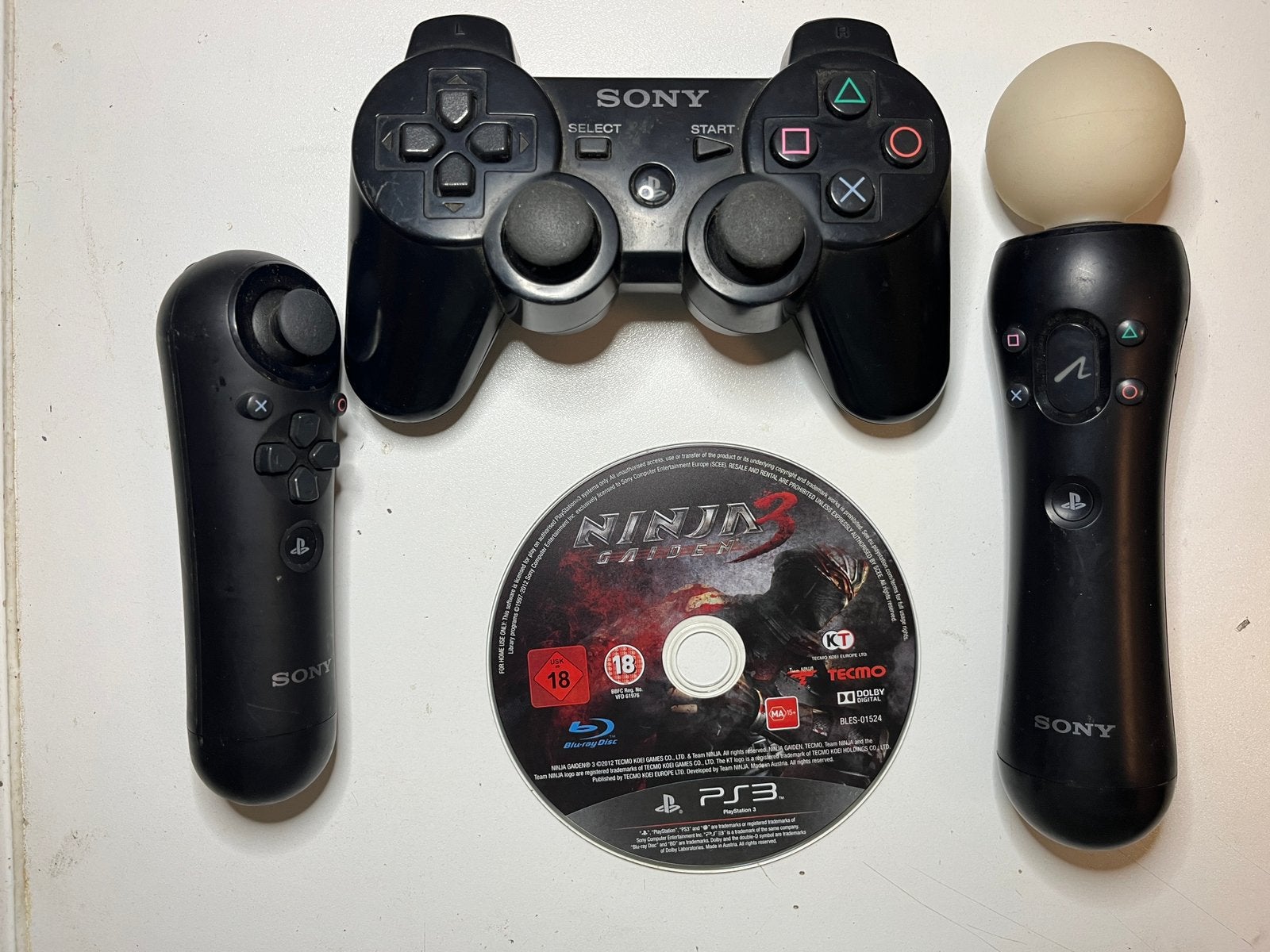 Lot accessoire PlayStation 3 (Manettes DualShock 3,Move+Jeu), Enlèvement, PlayStation 3