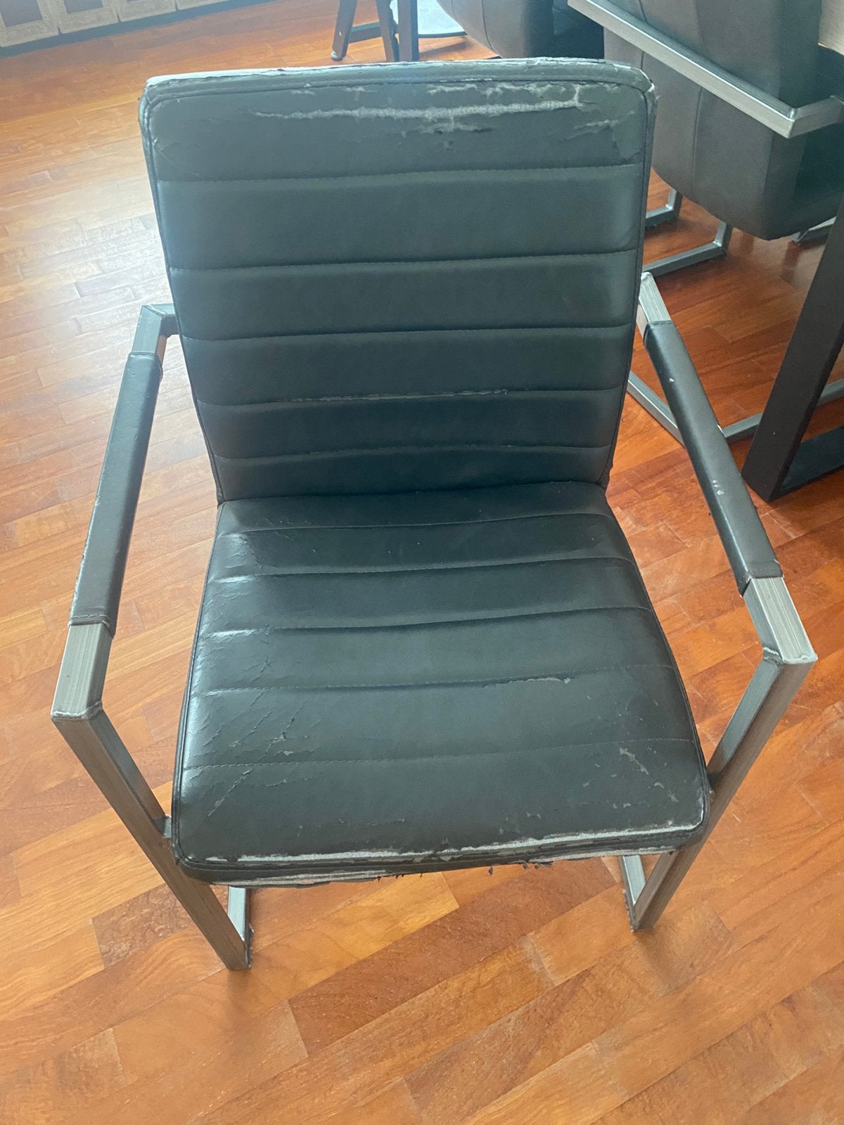 6 stoelen, Maison & Meubles, Chaises, Enlèvement, Utilisé, Cuir, Cinq, Six Chaises ou plus