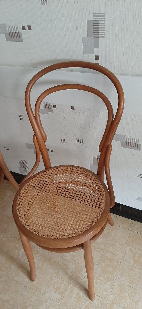 Chaises, Maison & Meubles, Bois teinte naturel en hêtre et cannage, Enlèvement, Bois, Cinq, Six Chaises ou plus