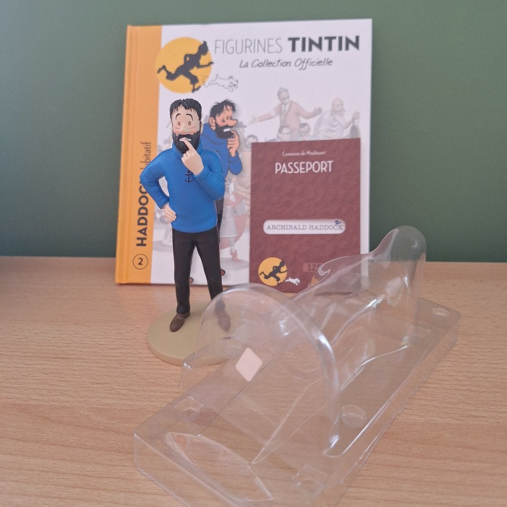 Figurine de Haddock+livre+certificat Moulinsart - Tintin, Collections, Enlèvement ou Envoi, Tintin, Neuf, Statue ou Figurine