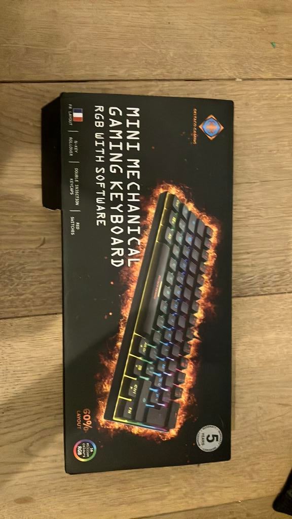 deltaco mini mechanical gaming keyboard (azerty), Computers en Software, Gaming toetsenbord, Azerty, Ophalen of Verzenden, Zo goed als nieuw