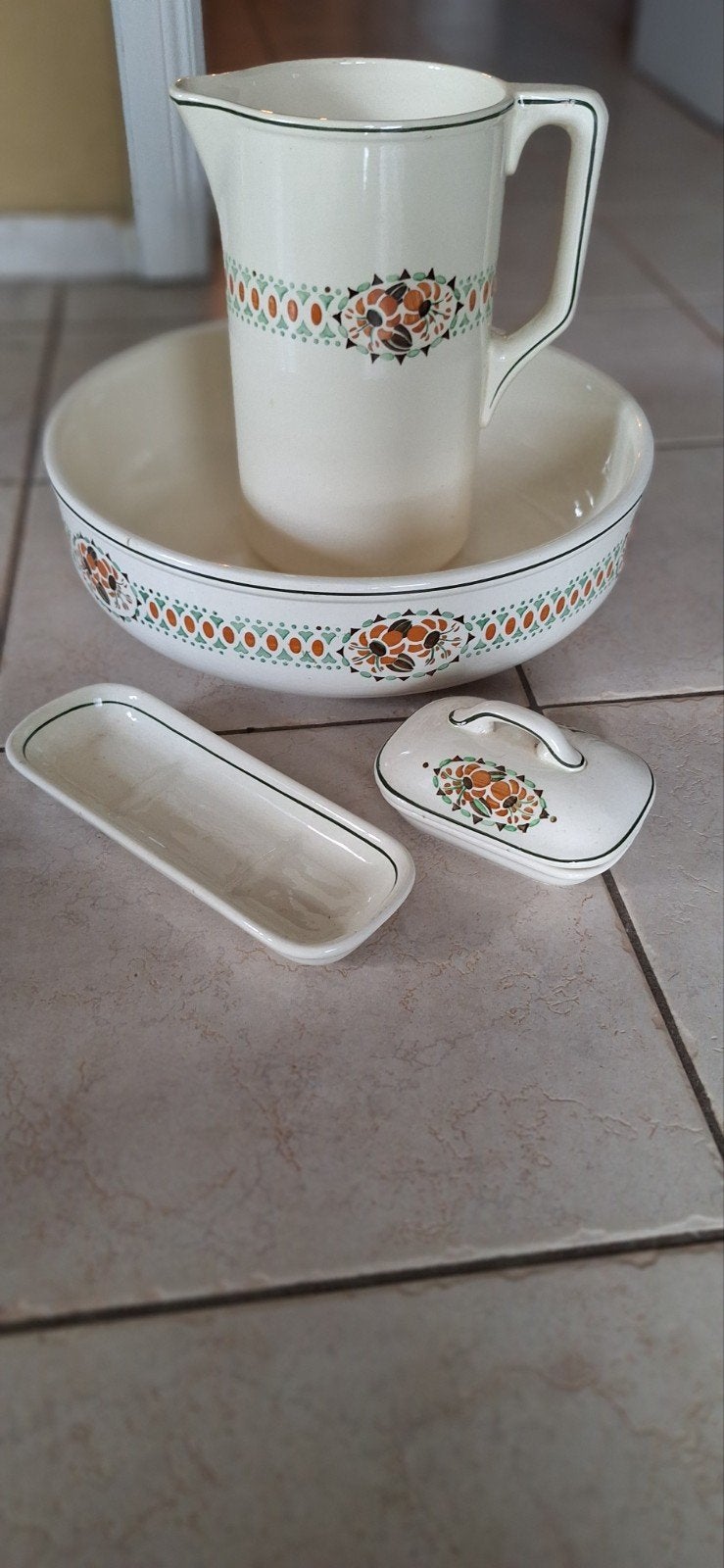 Porselein badkamer gerief, Ophalen
