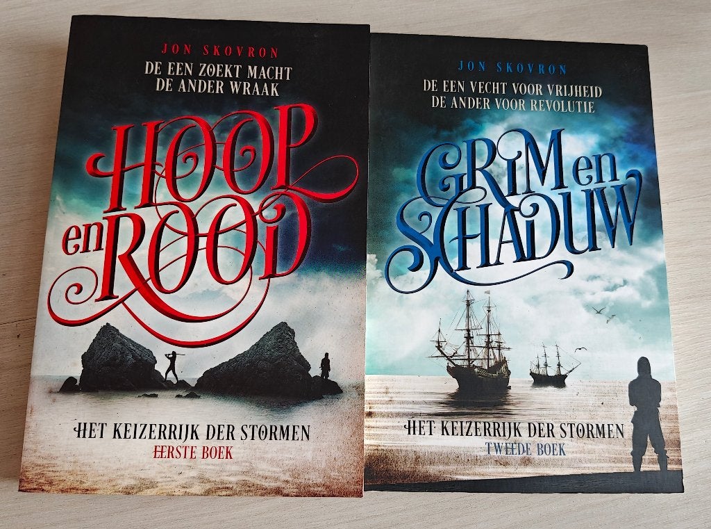 Fantasy boeken Hoop en Rood & Grim en schaduw Jon Skovron, Ophalen of Verzenden, Zo goed als nieuw