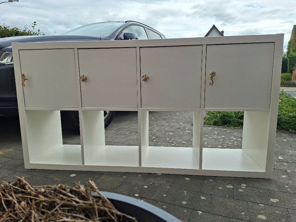 Kallax met 8 vakken, 4 deuren, 25 à 50 cm, Avec porte(s), Enlèvement, Utilisé