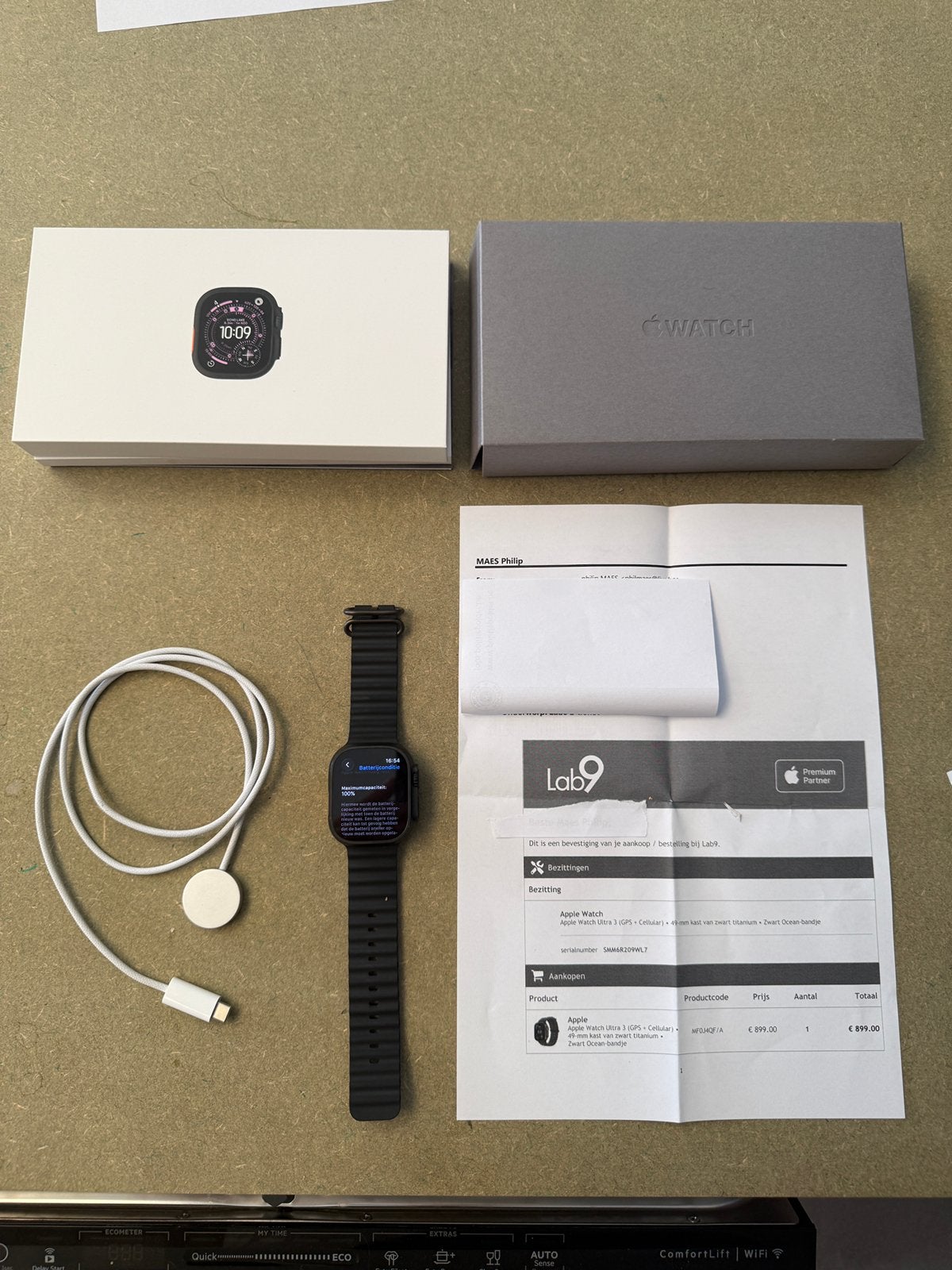 Apple Watch Ultra 3. 5 mois !, Enlèvement, État, Comme neuf, Noir