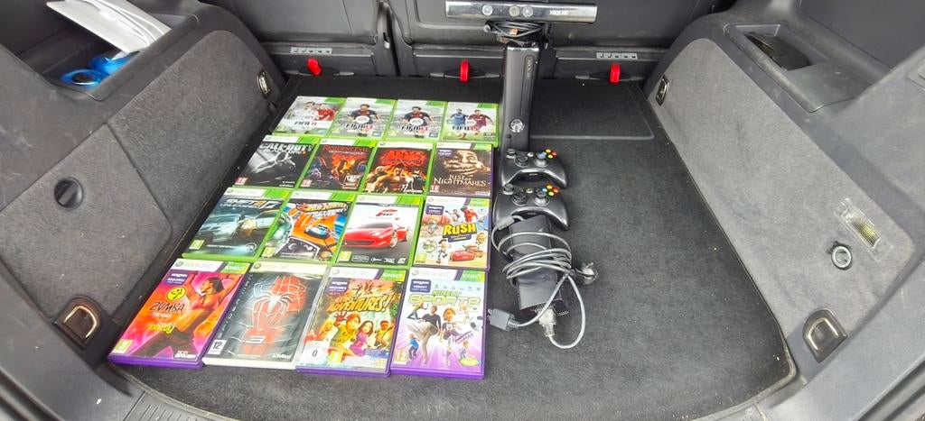Xbox 360 + Kinect + 2 manettes + 15 jeux (pack complet), Enlèvement