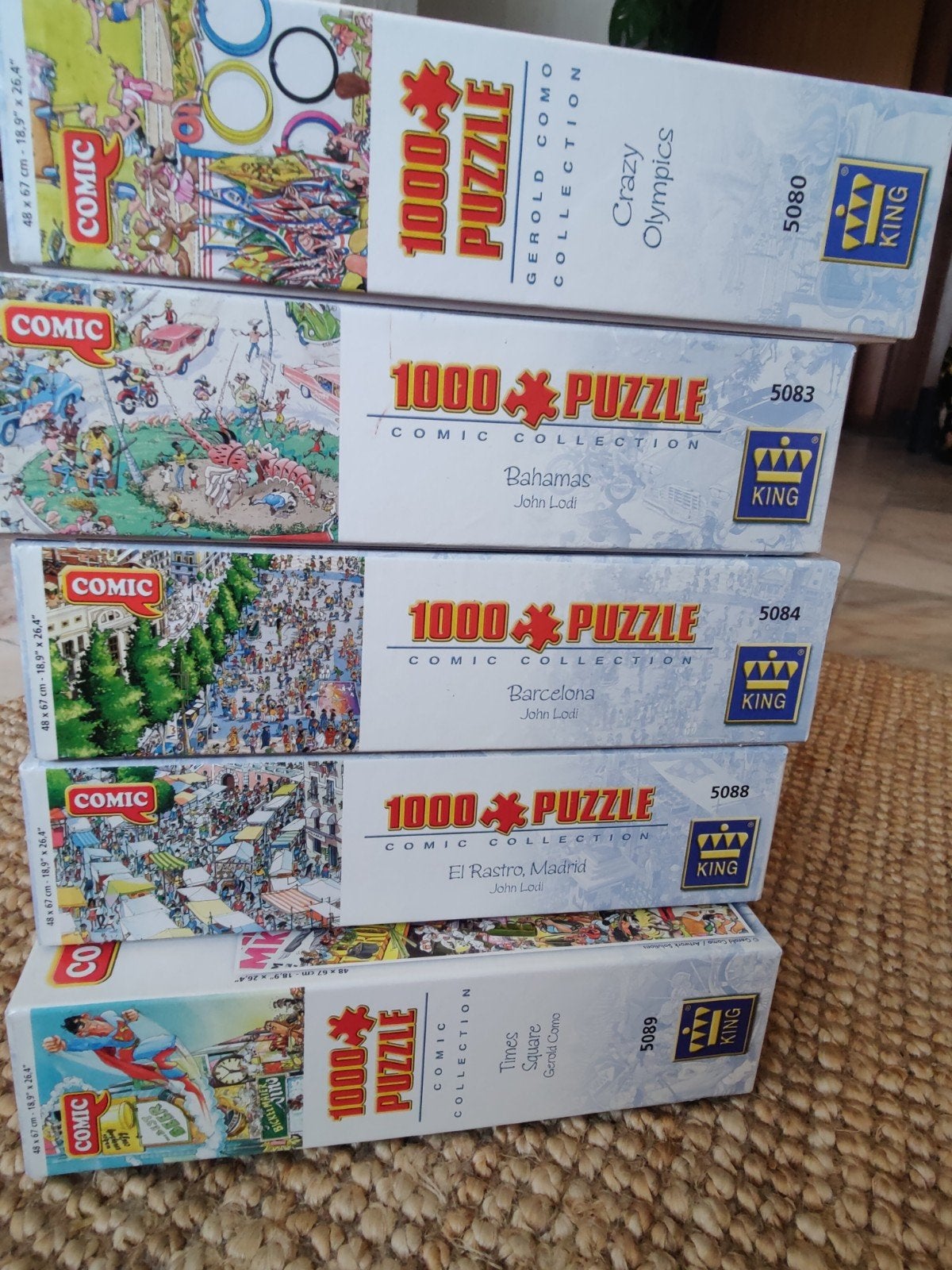 Bundel 5x King Puzzle Comic Collection – 1000 stukjes – comp, Ophalen of Verzenden