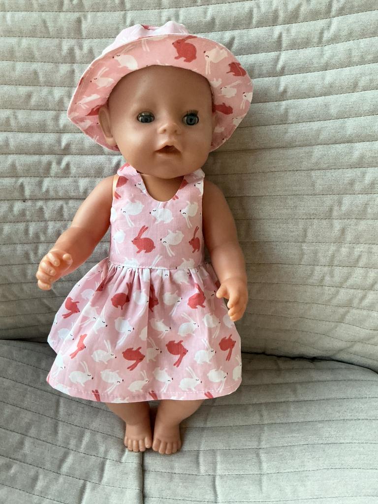 111. Babyborn: Nieuw roos zomerjurkje met zonnehoedje, Ophalen of Verzenden, Nieuw, Babypop