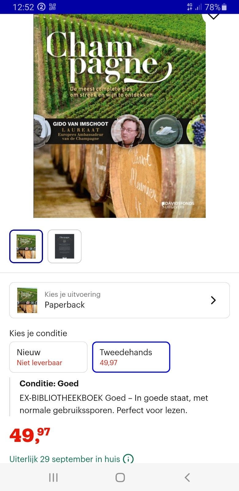 Gido Van Imschoot - Champagne, Ophalen of Verzenden, Zo goed als nieuw, Gido Van Imschoot