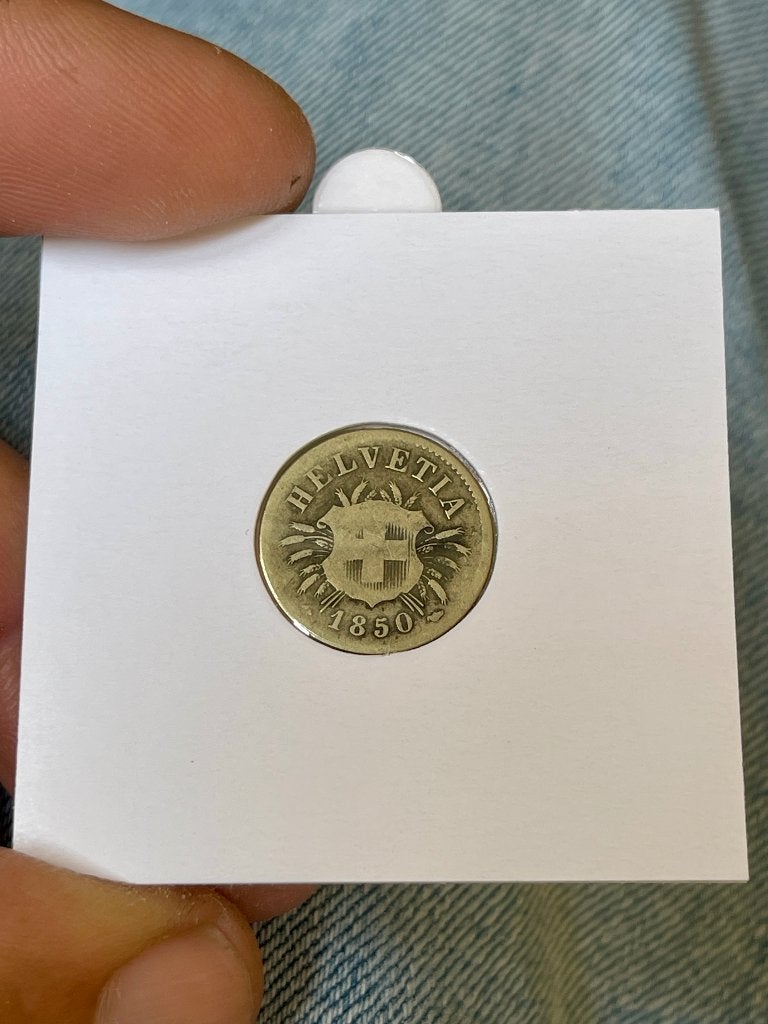 Suisse 5 centimes 1850, Timbres & Monnaies, Monnaies | Europe | Monnaies non-euro, Monnaie en vrac, Enlèvement