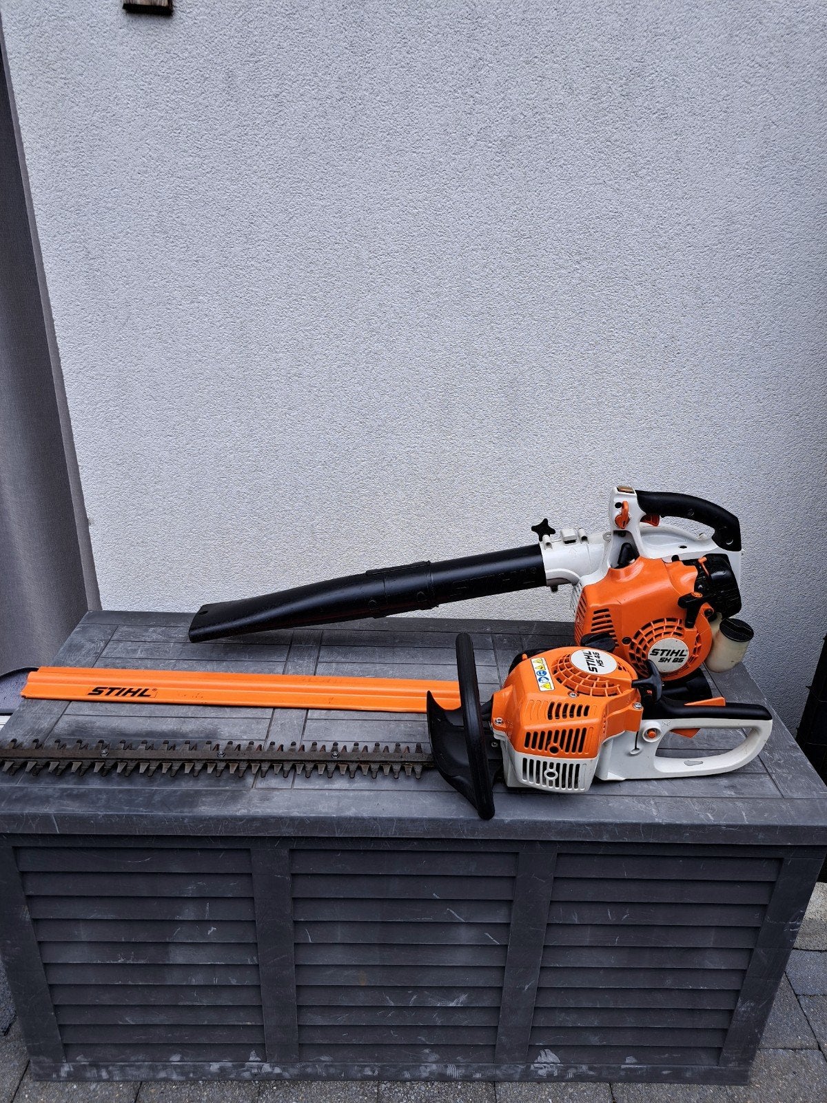stihl heggenschaar HS 45 en bladblazer SH85., Ophalen of Verzenden, Benzine, Stihl