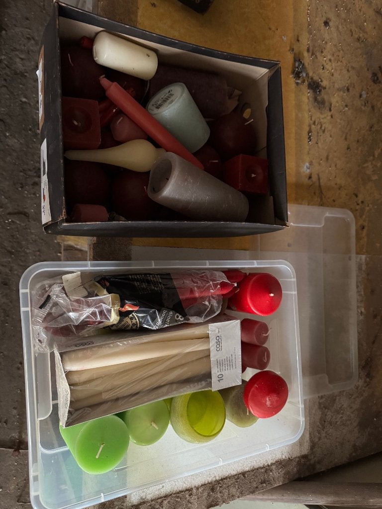 bougies, Cire, Comme neuf, Enlèvement, Bougie