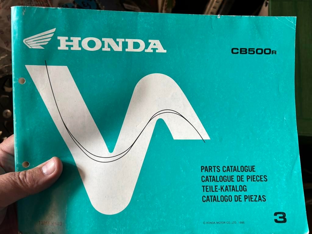 Onderdelenboek Honda CB500R 1995-, Motoren, Ophalen of Verzenden, Honda