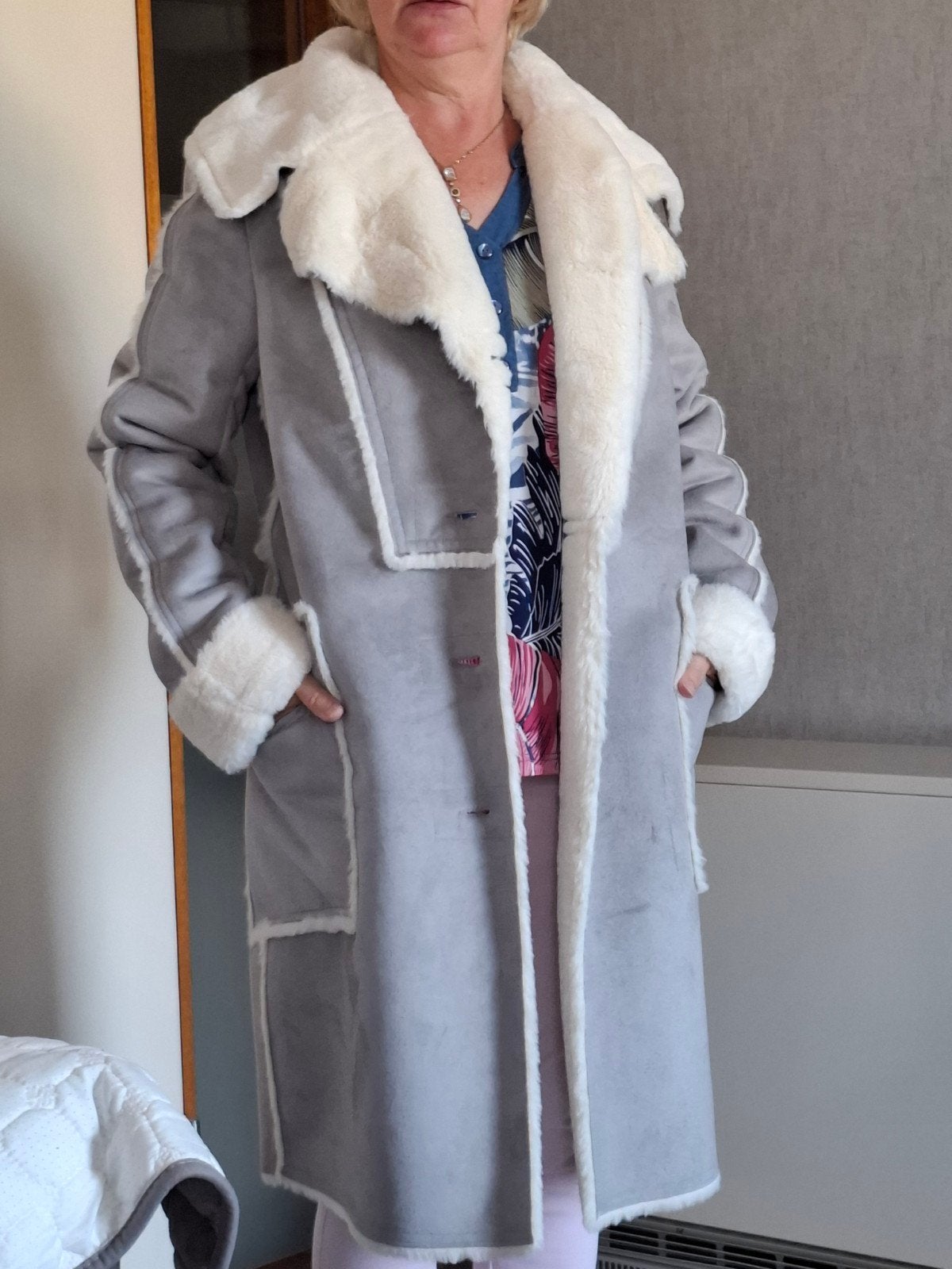 Mantel, Kleding | Dames, Ophalen, Maat 38/40 (M), Grijs