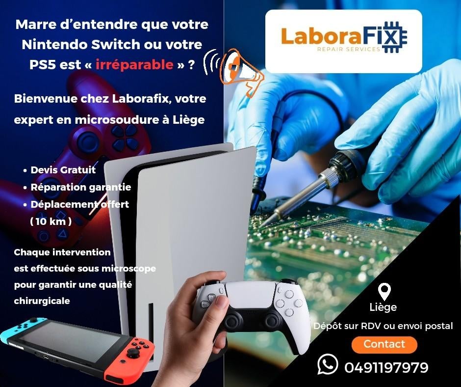 Réparation Console Nintendo switch & PS microsoudures, Informatique & Logiciels, Enlèvement ou Envoi