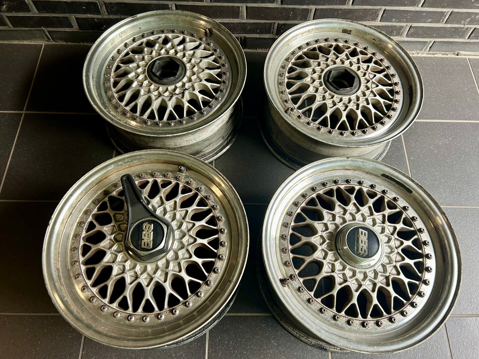 16 inch BBS RS 098 Mercedes W201 190E 2.3 16V W124 velgen, Enlèvement, Utilisé, 16 pouces, Jante(s)