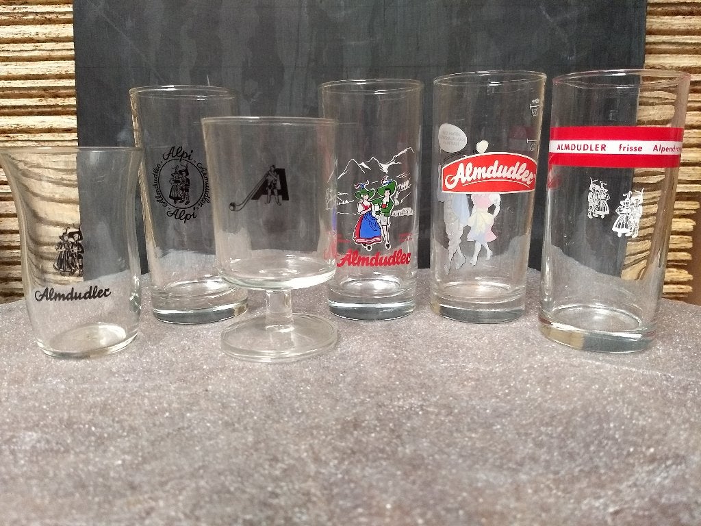 Almdudler - 6 verschillend - door Moortgat verdeeld, Ophalen of Verzenden, Nieuw, Glas of Glazen, Overige merken