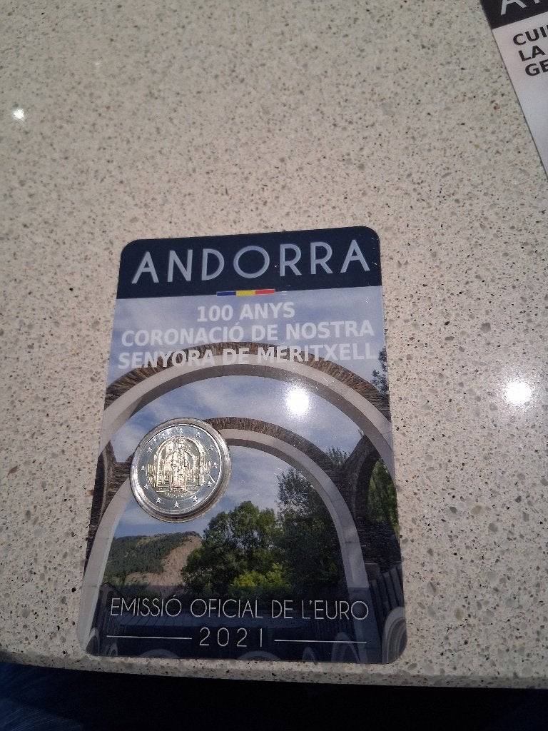 2 euro Andorra 2021 Onze- Lieve-Vrouw van Meritxell, Postzegels en Munten, Ophalen of Verzenden, Overige landen, 2 euro, Losse munt