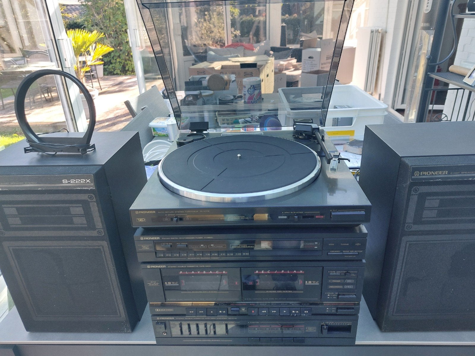 Middiketen platenspeler/ cassettendeck/ radio/versterker, Ophalen, Gebruikt, Pioneer, Microset