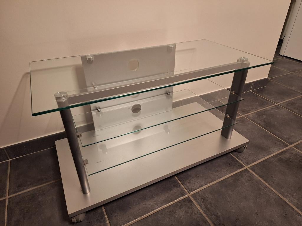 Tv meubel met 3 glazen liggers, Ophalen